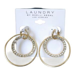 Laundry by Shelli Segal hoop earrings NWOT